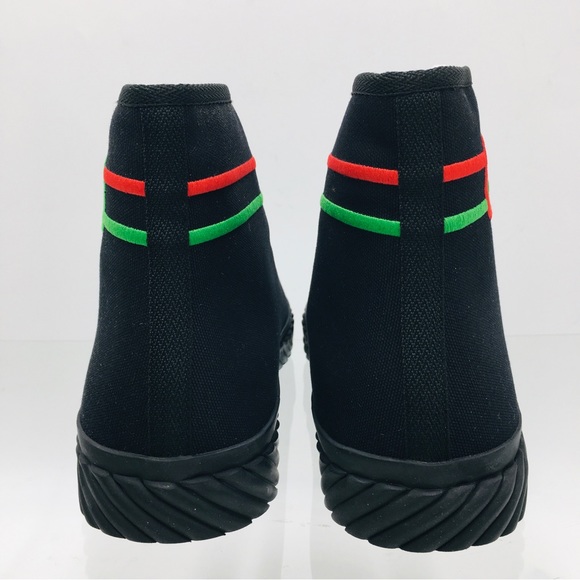 Gucci Interlocking G High Top Sneakers Black 703033 9ARZO 1000 - Picture 6 of 16